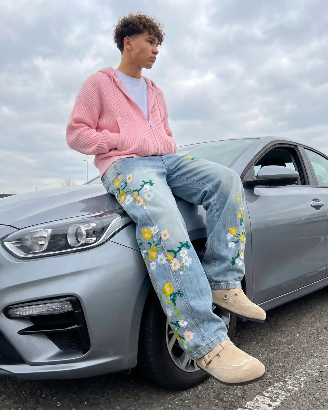 "PETAL" Embroidered Pants