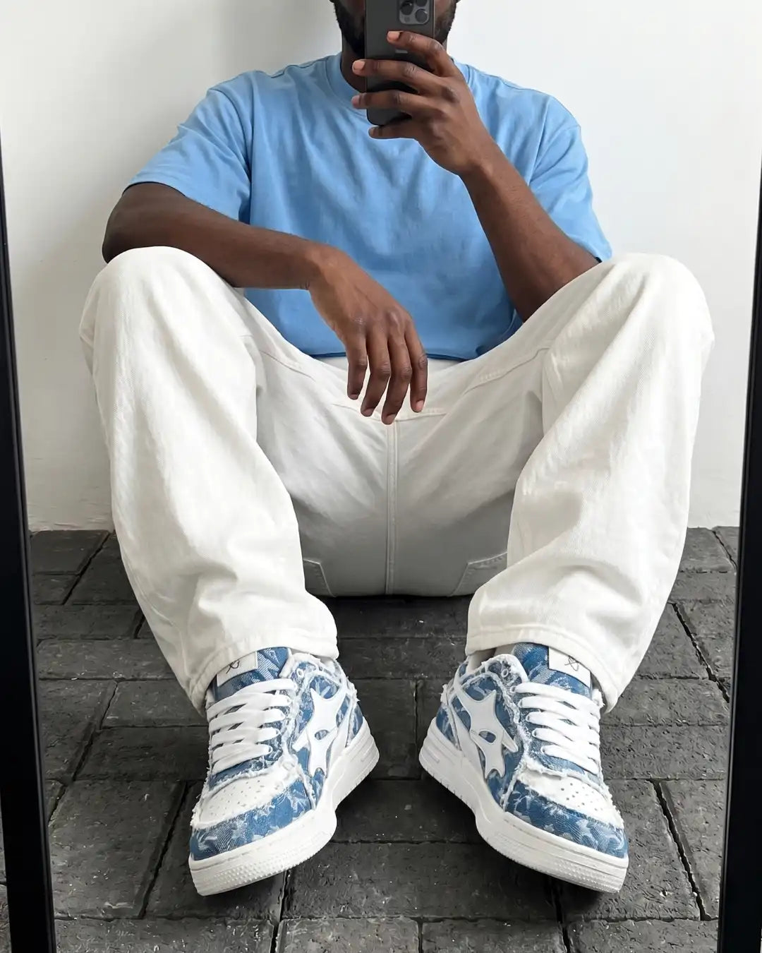 "AIRLINE" Sky Blue Trainers