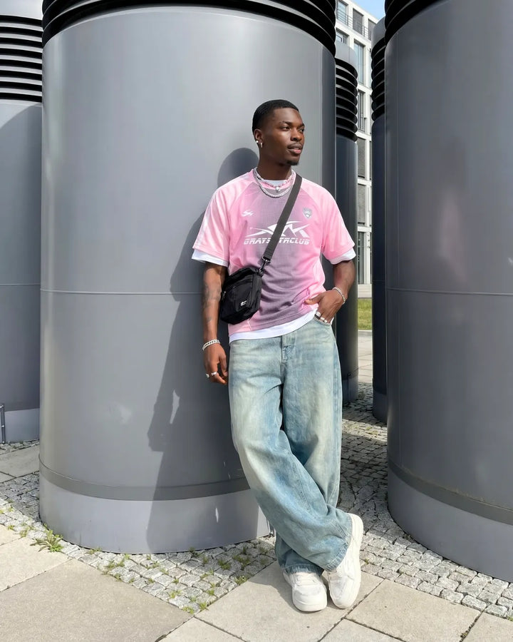 "AROME" Blue Baggy Pants