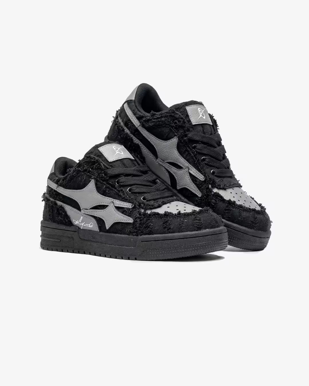 "ARLN" Carbon Black Trainers