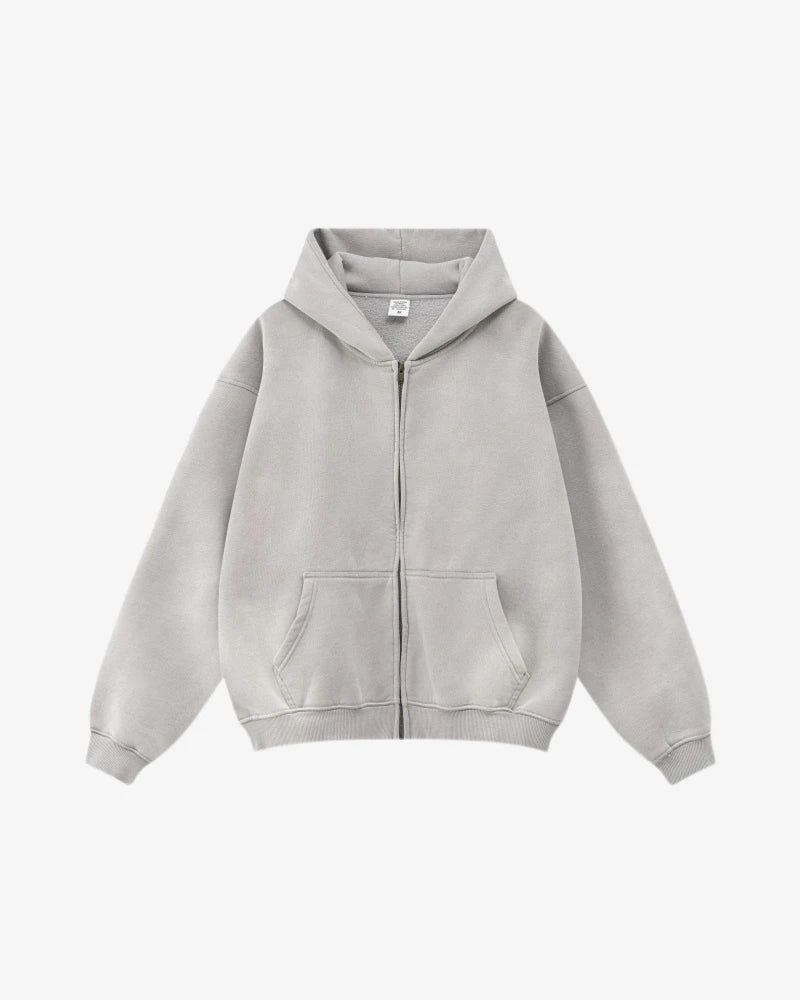 "MONDIAL" Washed Zip-Up