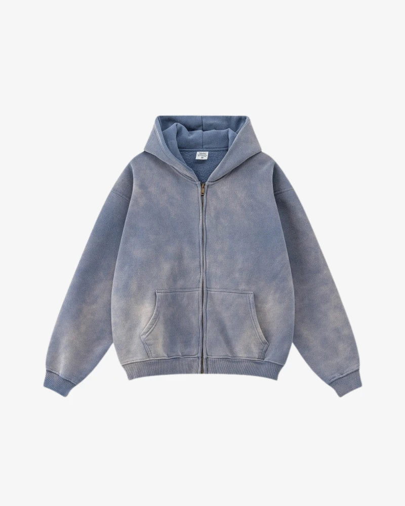 "MONDIAL" Washed Zip-Up